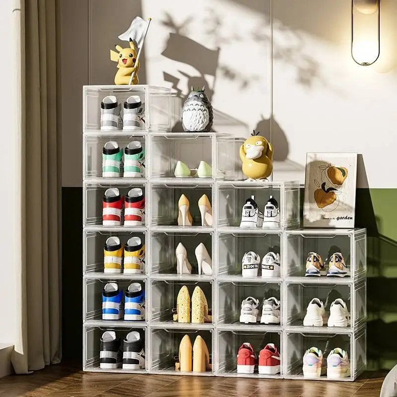 thickened-plastic-basketball-shoe-display-cabinet-dustproof-storage-rack-home-use-anti-oxidation-ladies-shoe-box-transparent