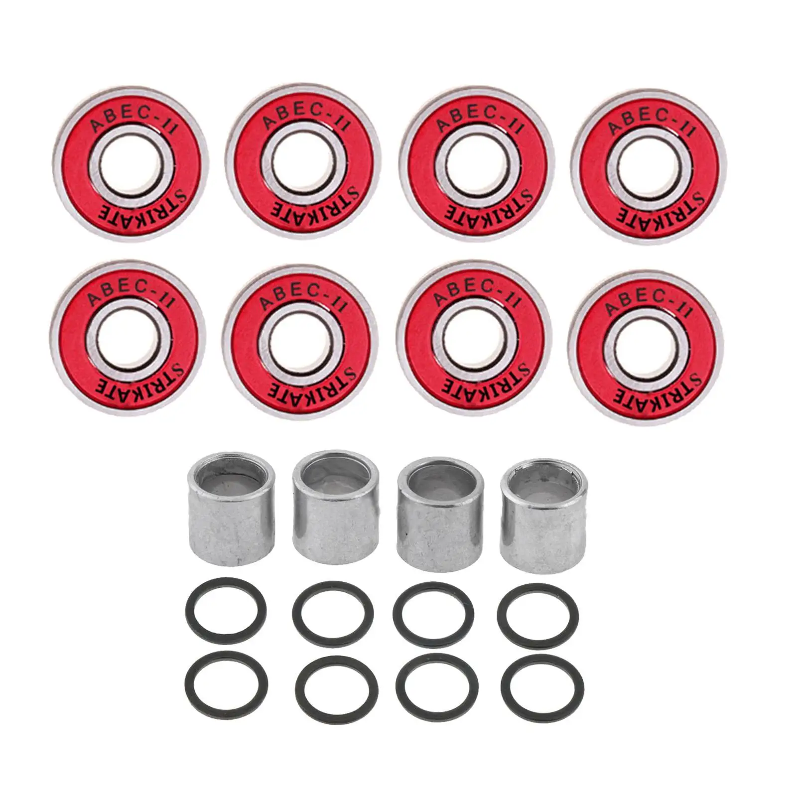 8 Pcs 608RS-ABEC 11 Bearings with and Washers Set High Performance Roller Skate Scooter Skateboard