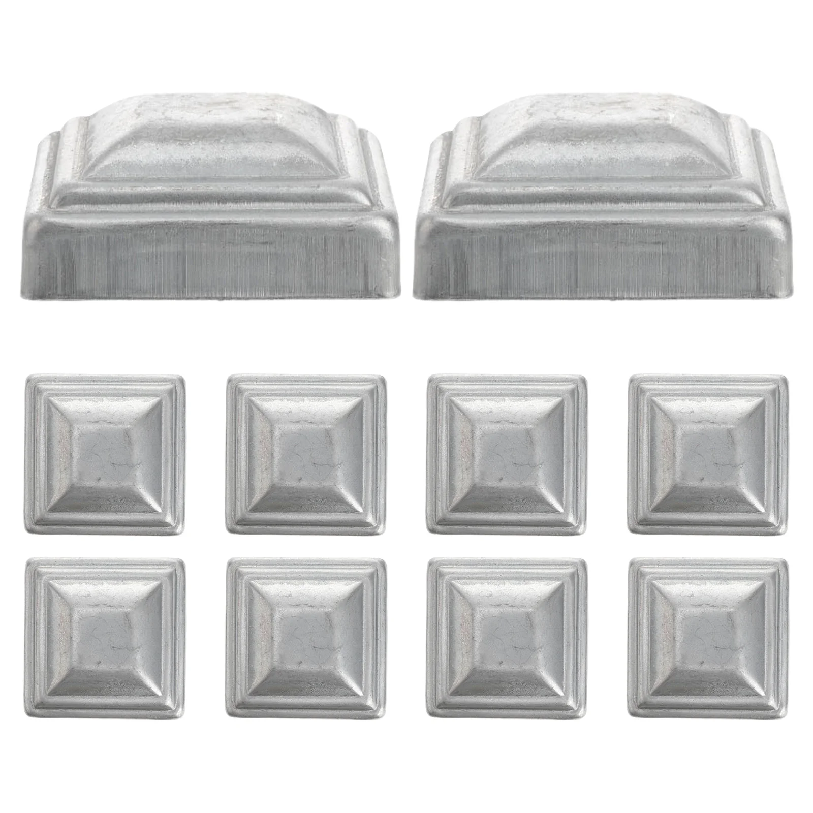 10 قطعة غطاء آخر المجلفن دائم السلس حافة سياج آخر غطاء النمط الحديث ديكور خارجي سياج قبعات القطب يغطي لأعمدة معدنية #4