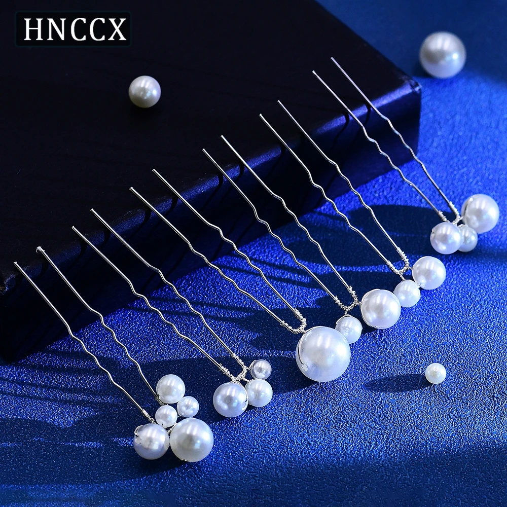 Hnccx mehrere pces Perle Haarnadeln Set Braut Haarschmuck Hochzeit Kopf bedeckungen handgemachte Perle Haarschmuck Großhandel cp733