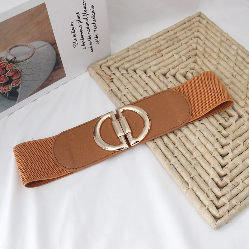 أزياء واسعة Cummerbunds للنساء الجمال الأحمر البني مطاطا Waistas حفل زفاف بار تزيين أحزمة الفتيات