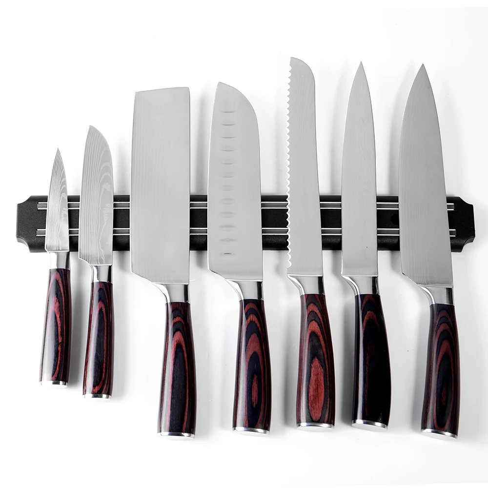 High Quality Magnetic Knife Holder Wall Mounted Strip Cutter Stainless Steel Storage Rack Kitchen Knives Accessories Knife Block