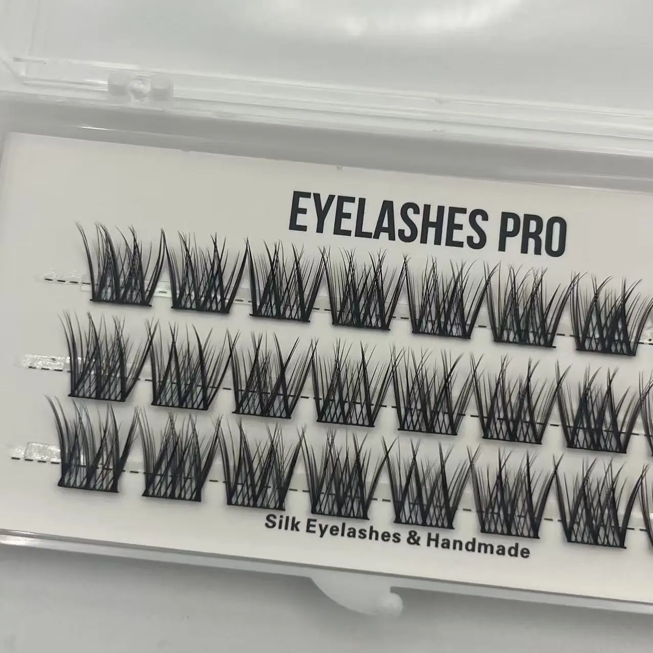 F008 DIY Hand Made Eyelash Extension Segmented Flase Lashes Lash Bundles Soft Ribbon Strip Eyelashes Makeup Lashes NEW