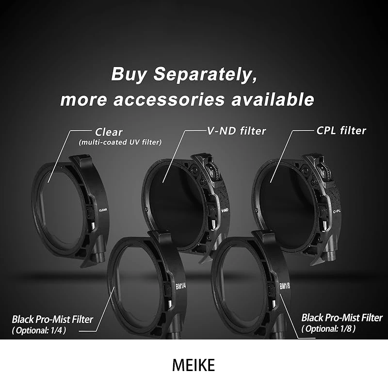 Meike MK EFTR C 드롭인 필터 마운트 어댑터, 캐논 EF/EFS to EOSR, 가변 ND BM CPL VND 필터 Meke 포함