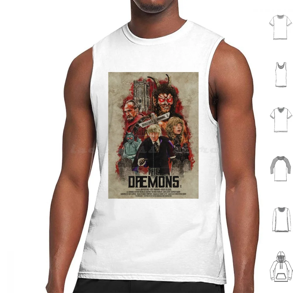 The Daemons Tank Tops Vest Sleeveless Retro Film Horror Film Hammer Horror Who Jon Pertwee Katy Manning 3Rd Daemon Gargoyle