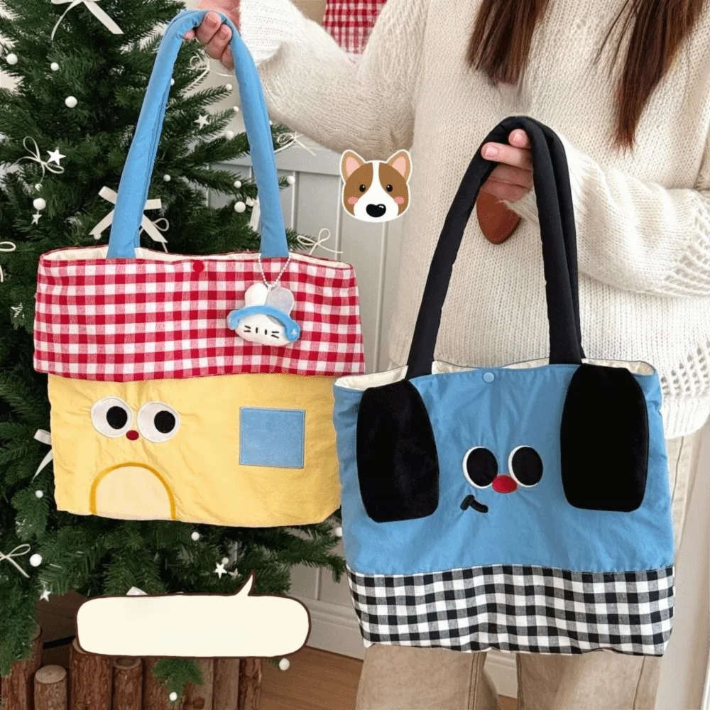 

Модная холщовая сумка с героями мультфильмов Kawaii, тканевая сумка-тоут в японском стиле с вышивкой, милая милая сумка на плечо для путешествий