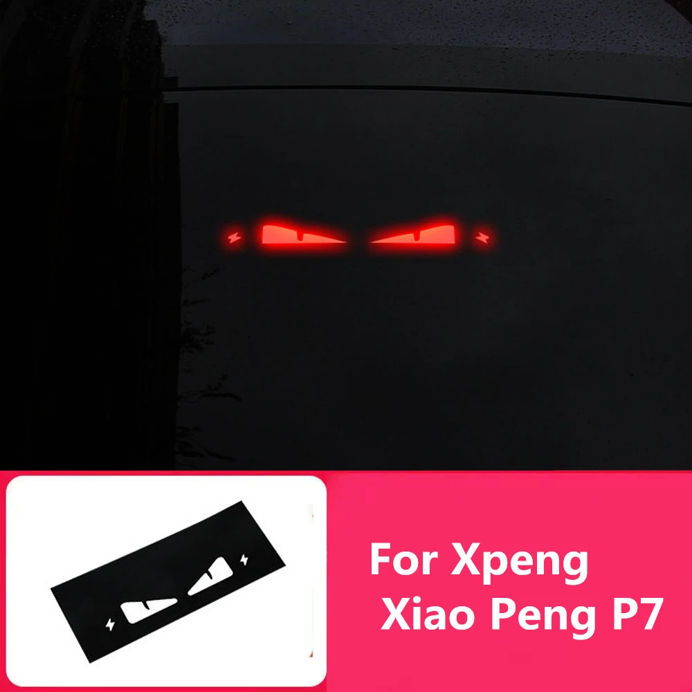 

Для Xpeng Xiao Peng P7 2024 2025 Высоко установленная наклейка на стоп-сигнал Наклейка на задний фонарь Задний фонарь на крыше Персонализированная наклейка