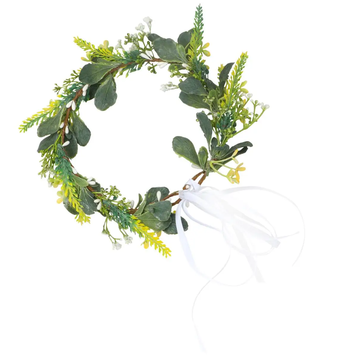 

Simulated Lavender Garland Floral Wreath Hair Accessory Dried Flowers Bridal Headband Elegant Style Lightweight Wedding Party