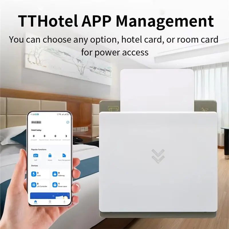 【FEEL THE DIFFERENCE 】Ttholte APP RFID Card Power Switch, 2.4G Wifi 13.56Mhz Card Energy-Saving Switch, Delayed Power On/Off Fun