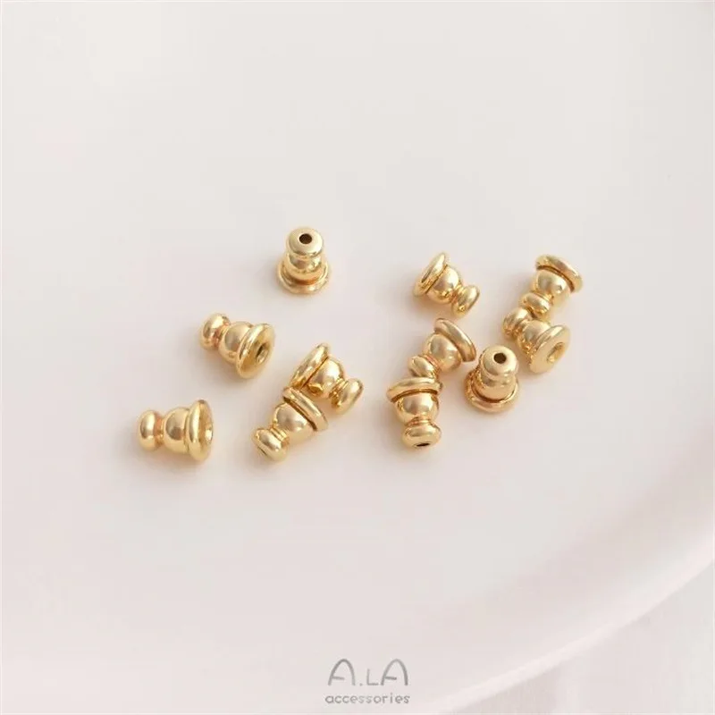 

Заглушки для серег-гвоздиков из 14-каратного золота, универсальные, простые, для самостоятельного изготовления украшений для ушей