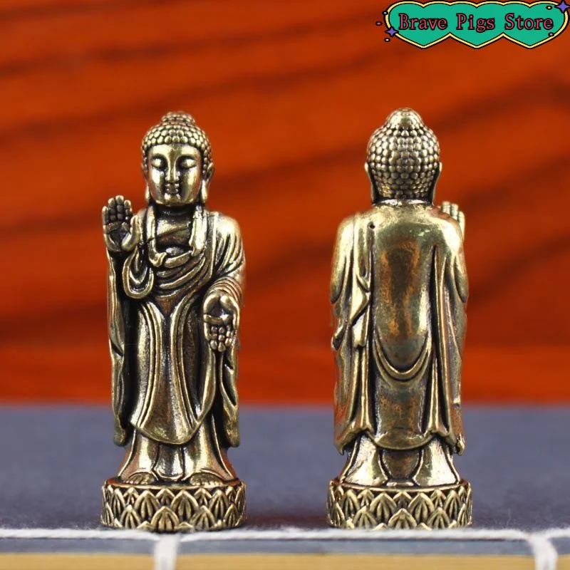 [HM]1Pc Home Decor Ornaments Copper Figurines Enshrines Statue Sakyamuni Sculpture Fengshui Crafts[HM]