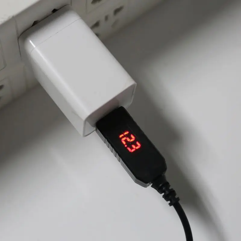 Cable de aumento de potencia USB de 5V a 12V, 5,5x2,1mm, línea de aumento de potencia con pantalla LED para enrutador, tira LED y más dispositivos de 12V