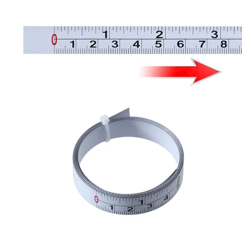 M4YC Self-Adhesive Measuring Tape Inch & Metric Double Scale Workbench Ruler Adhesive Tape Measure Rust-Proof Ruler Portable