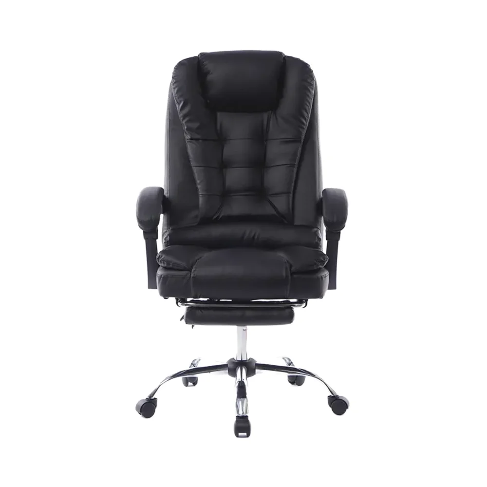 Executive Office Chair with Comfortable Leather Armrest Heavy Users Ergonomic Revolving Massage Feature Lift Style PU Mesh Chair
