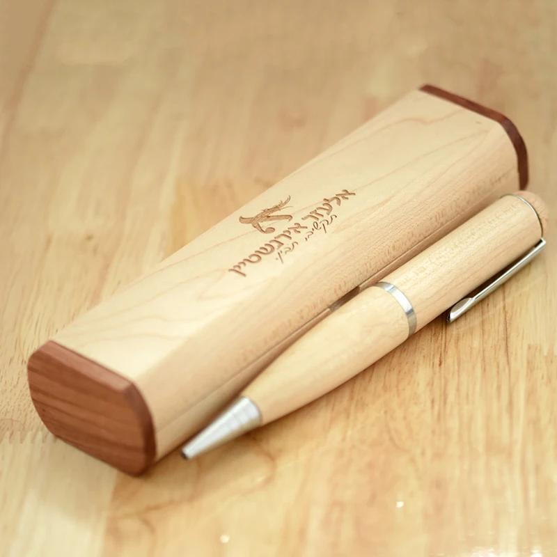 JASTER 1pcs Free Color Printing Logo Pen Drive Wood Ballpoint Pen with Wooden Box USB Flash Drive 32GB 64GB Memory Card U Disk