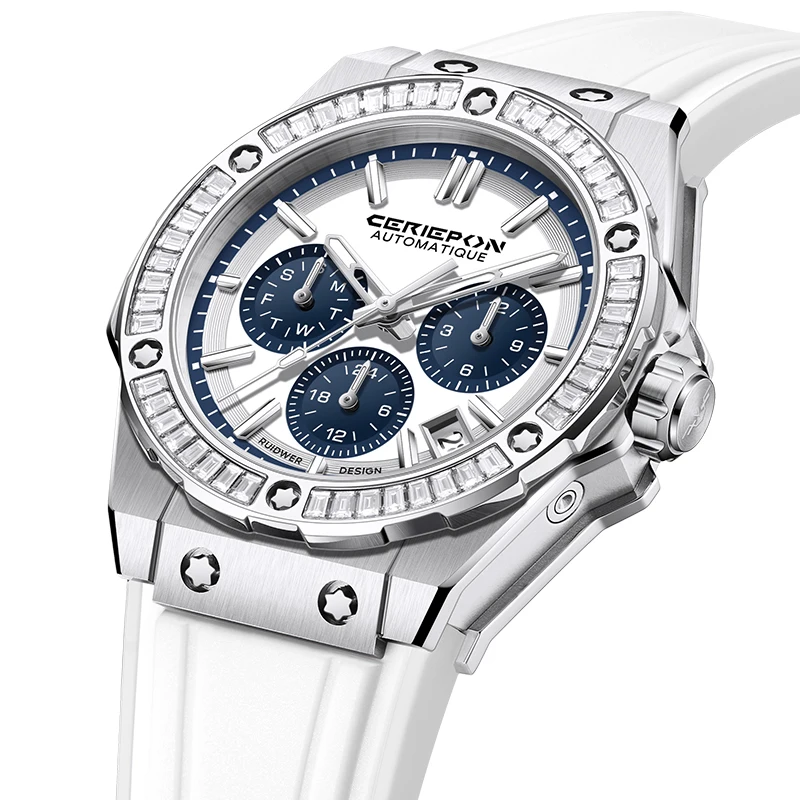 2025 أفضل ماركة باجاني تصاميم المرأة الحركة التلقائية ساعة ميكانيكية الياقوت كريستال فاخر الماس ساعة اليد للسيدات #4