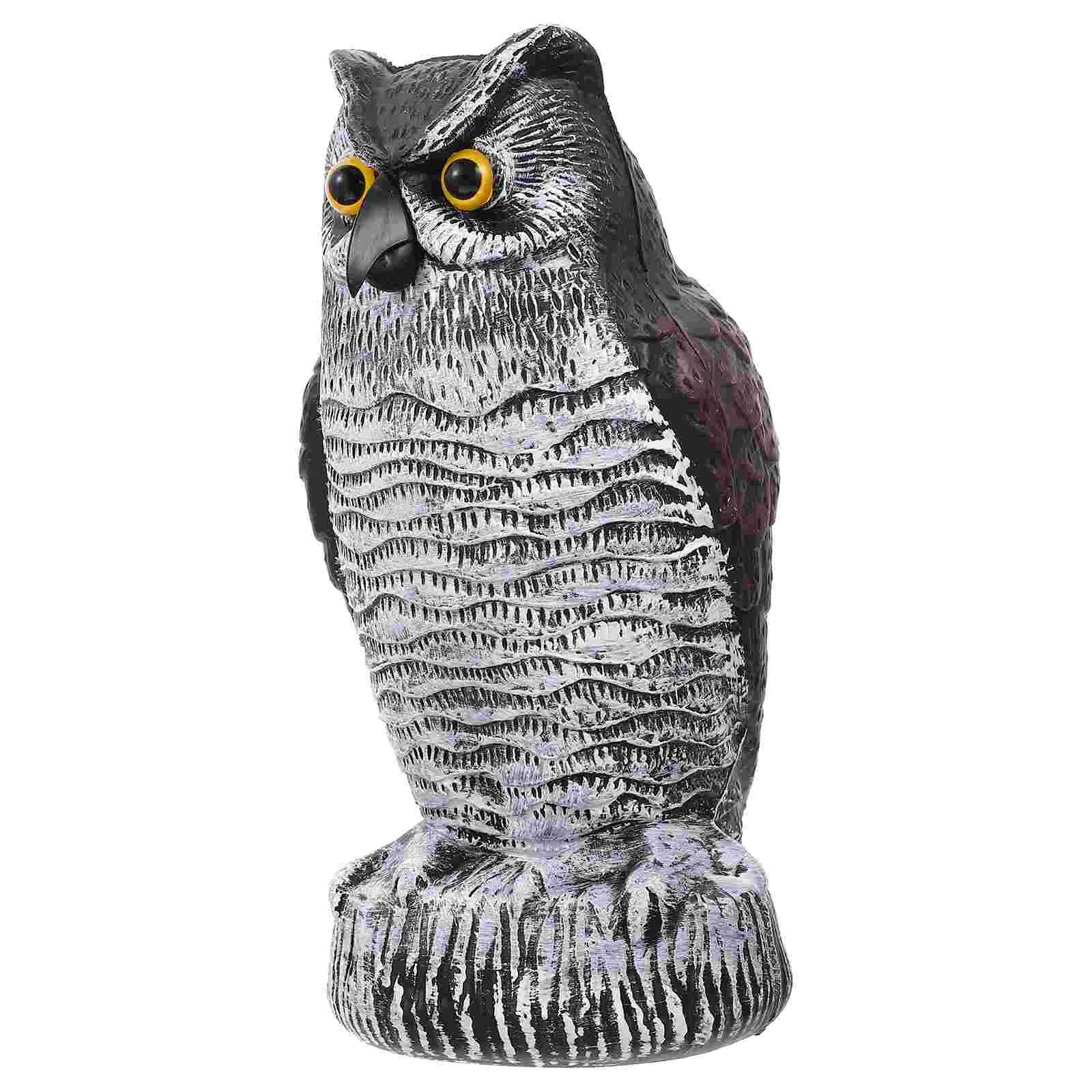 

Statue Garden Owl Outdoor Ornaments Fake Scarecrows for outside Animal Adornment