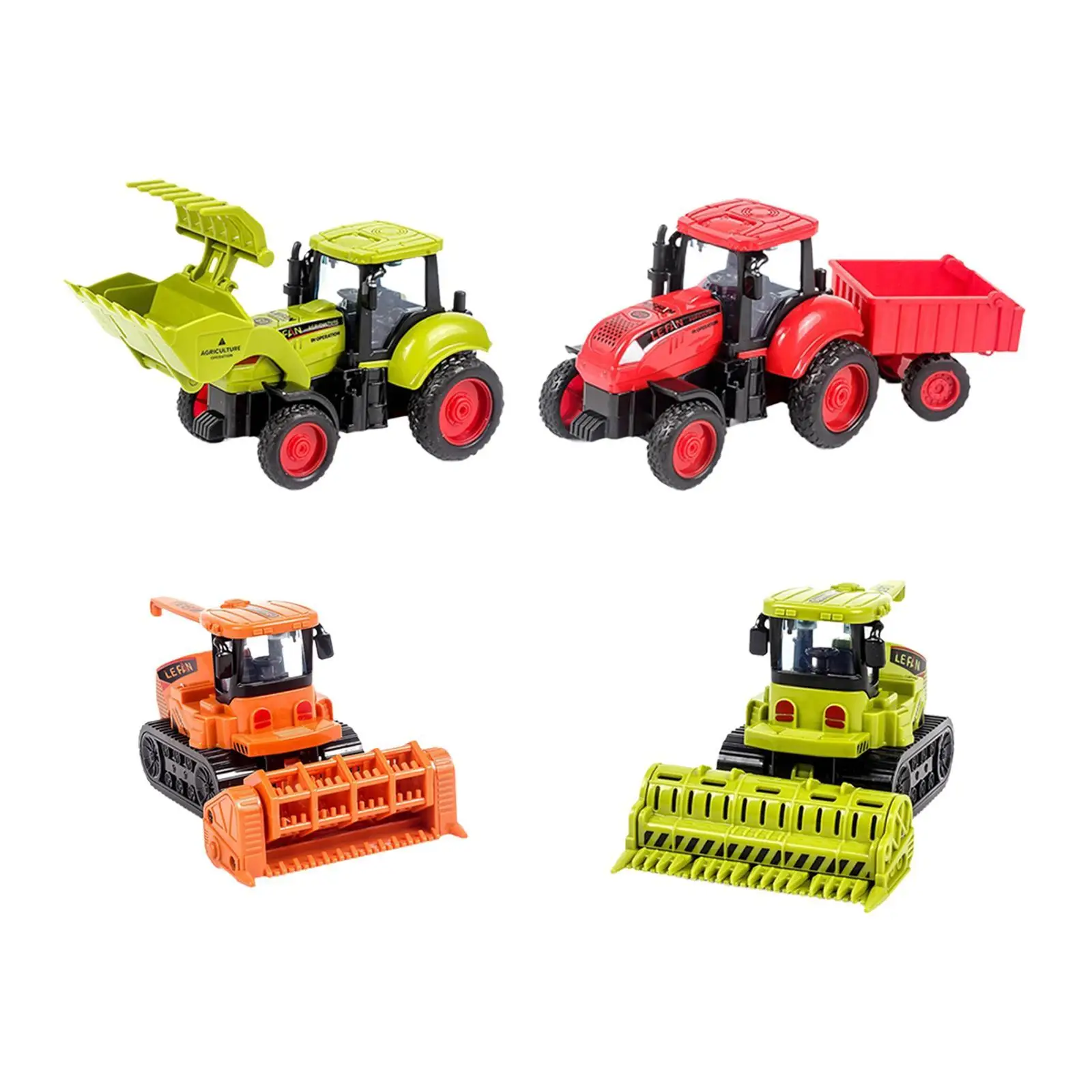 Farm Tractor Toy Inertia Friction Car Educational Toy Farmer Truck for Children Ages 3 Years and up Boys Girls Kids Gifts