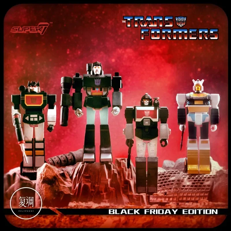 Em estoque Super7 Transformers Black Friday Limited 3,75 polegadas figura de reação brinquedo de coleção de presente