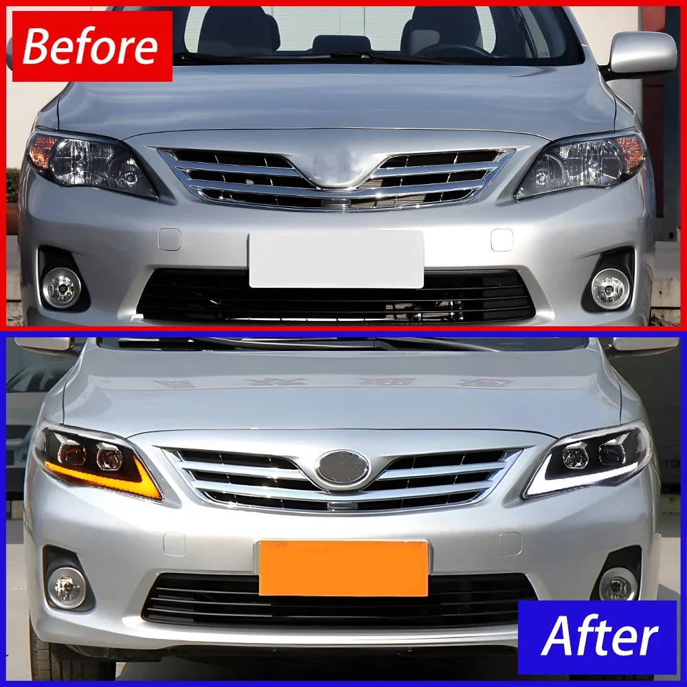 

Car Front Lamps for Toyota Corolla 2011-2013 Auto Led Headlights Assembly Upgrade New High Configure Lexus Design Accessories