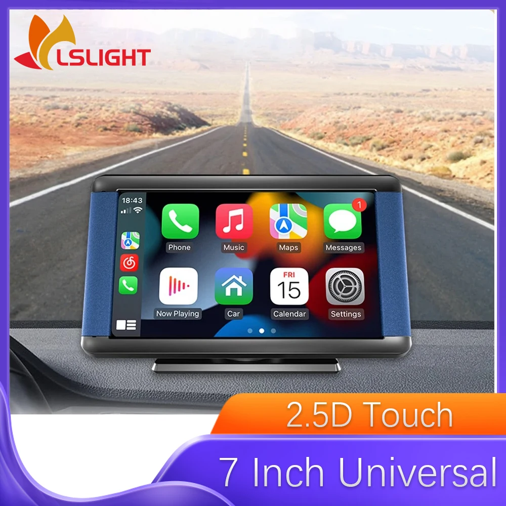 7-дюймовый сенсорный экран автомобиля, беспроводная универсальная система Android, мультимедийное радио для VW Golf Toyota Corolla Camry RAV4 Kia