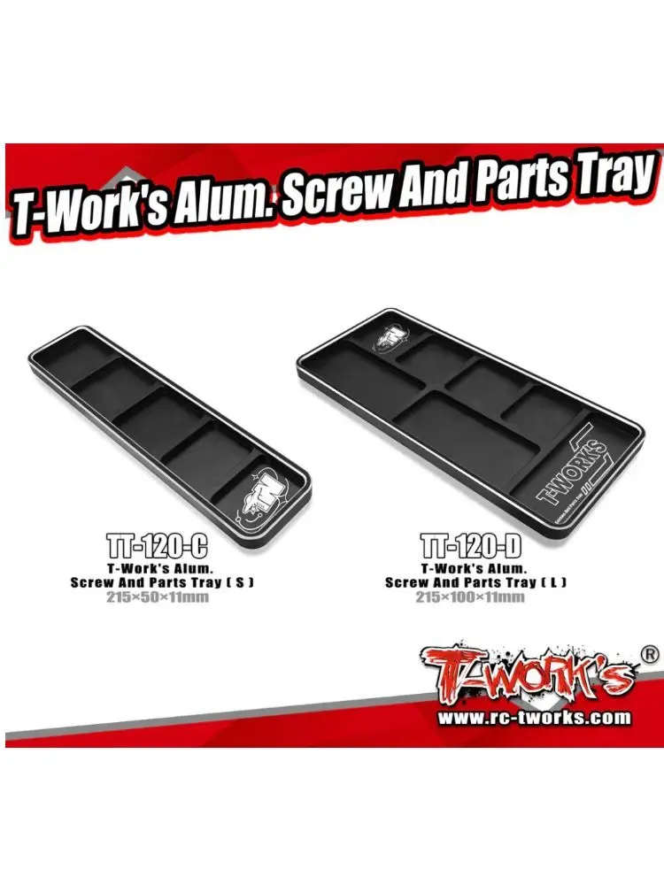 Original T works TT-120-D T-Work's Alum. Screw And Parts Tray ( L ) Rc Tool