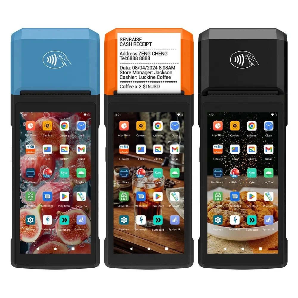 

excellent Wholesale H10P Restaurant POS Machine USB Handheld NFC WiFi Lottery Control Display Cloud Systems Free TMS-MDM POS P