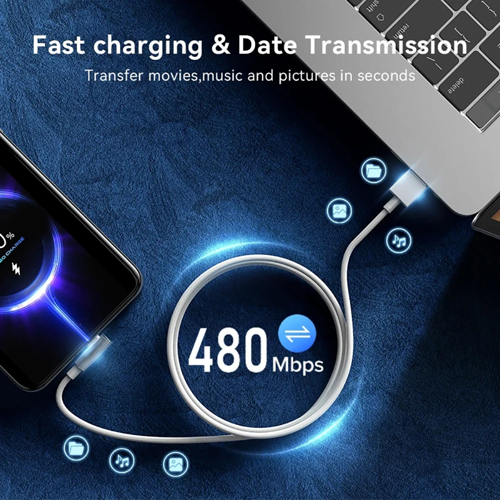 6A 120W Fast Charge USB Type C Cable Elbow Fast Charging Data Cable for Xiaomi 15 Huawei Samsung OPPO Redmi Phone USB C Cable
