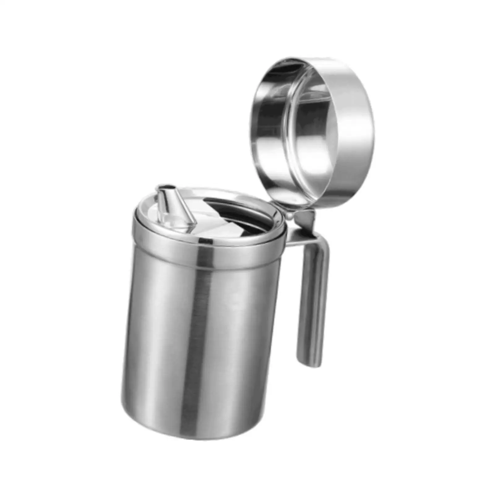 وعاء زيت من الفولاذ المقاوم للصدأ، حاوية الخل، موزع صلصة الصويا، مقبض سهل الإمساك #3