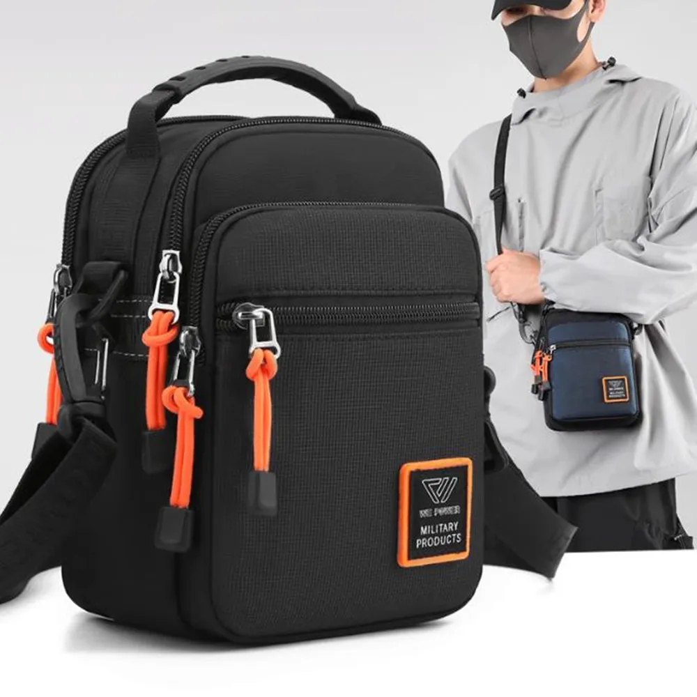 Men's Crossbody Bag Sports Outdoor Leisure Shoulder Bag Multifunctional Wear Belt Bag Hanging Bag Trend Small Bag