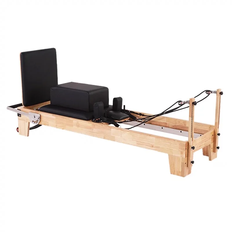 Pilates Wooden Reformer Machine Home Gym Yoga Training Beech Bed Exercise Equipment     Fitness 