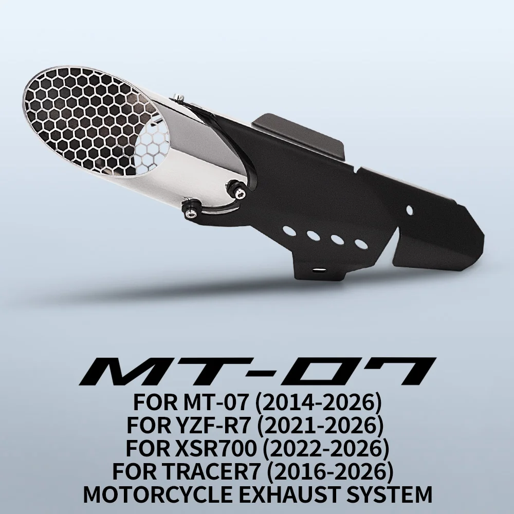 

FOR YZF-R7 MT07 XSR700 MT-07 TRACER7 (2016-2026) Motorcycle mesh exhaust system rear section muffler
