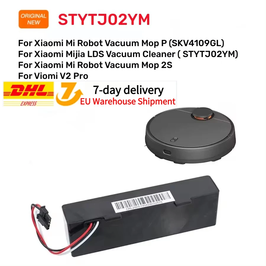 

STYTJ02YM Battery Original 14.8V for Xiaomi Mijia LDS Vacuum Cleaner,Mi Robot Vacuum-Mop P,Mi Robot Vacuum-Mop 2S/Haier JX37