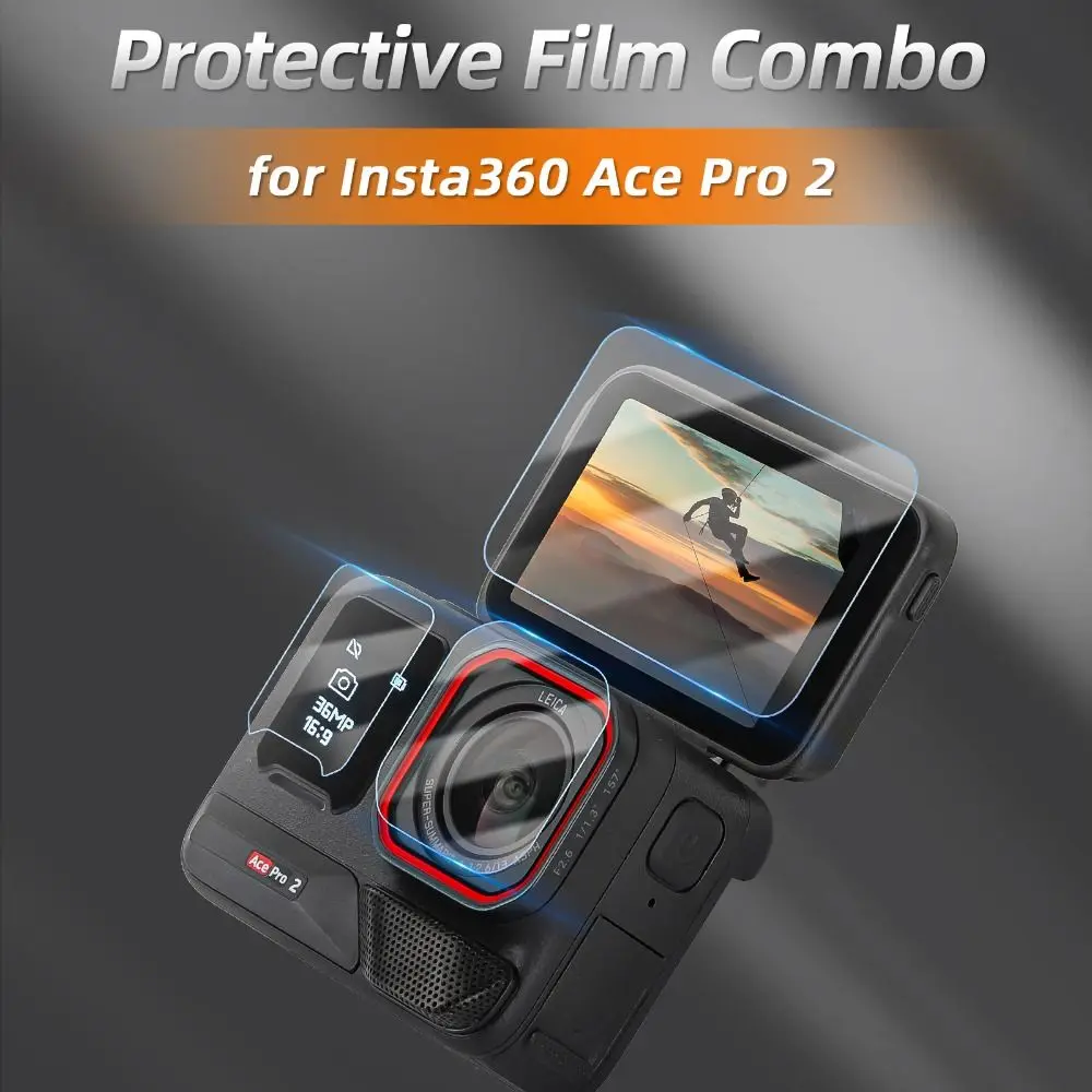 Tempered Glass Screen Protector Anti-scratch Accessories Lens Films Action Camera Protective Films for Insta360 Ace Pro 2