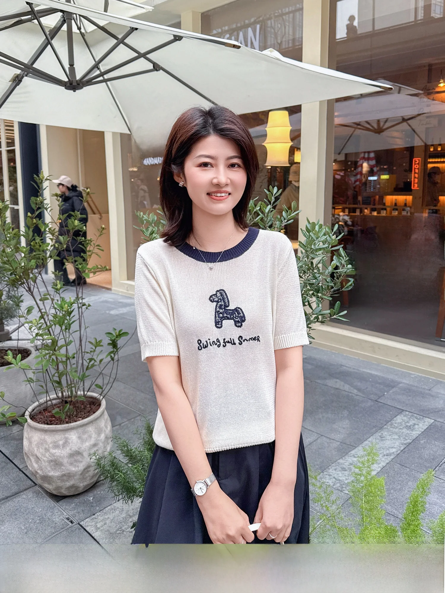 

Трикотажный топ Zhilucai Flower из вискозы и льна с коротким рукавом, круглым вырезом, охлаждающий, стандартной длины, 89X