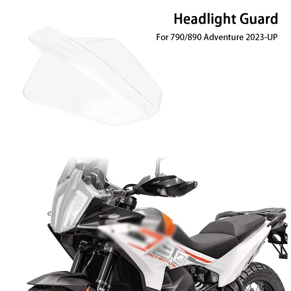 

New Motorcycle Accessories Acrylic Headlight Protector Guard Lense Cover For 790 ADVENTURE 890 Adventure ADV 2023 2024