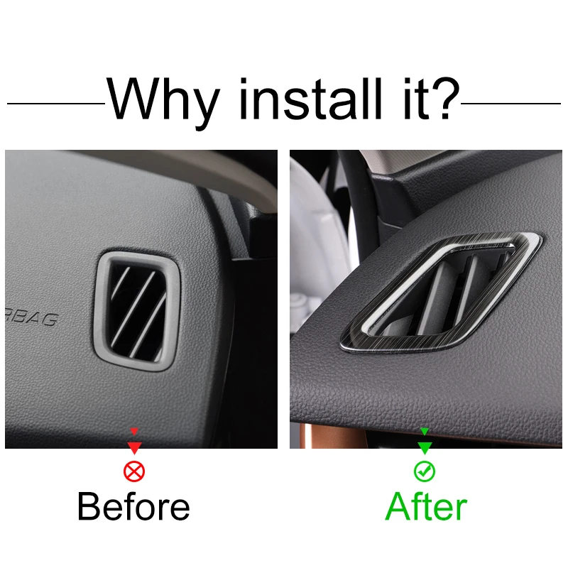 For Haval H6 3rd Gen 2021 2022 2023 2024 DHT-PHEV Stainless Steel Car Dashboard Air Vent Outlet Trim Cover Stickers Accessories