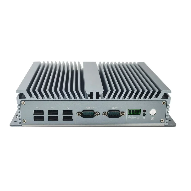 Komputer kontrol industri host I3/I5/6100U/i5-8250U port jaringan ganda 8 USB mini host tertanam