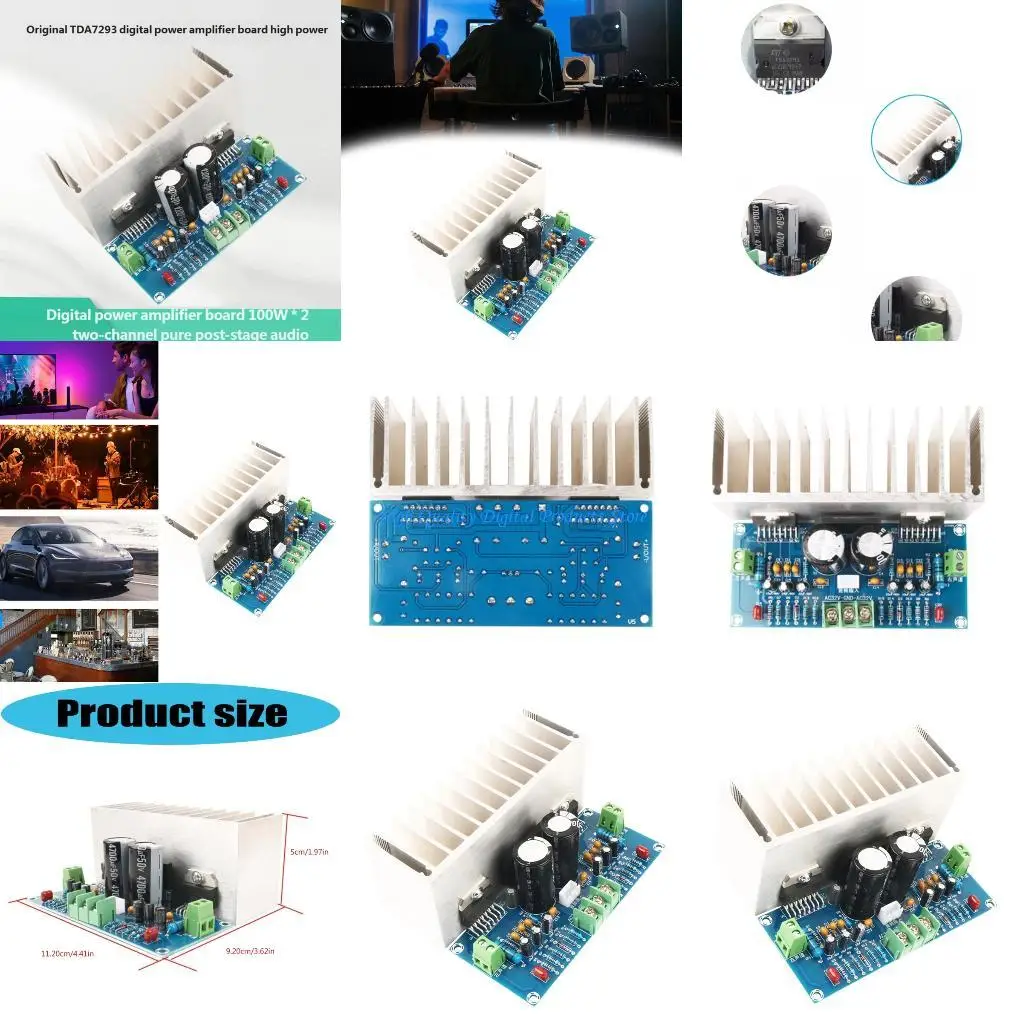 

U2JE Easy Installation Modulars Amplifier Board 100Wx2 Double Channel Designs For DIY Enthusiasts & Quick Setups Projects