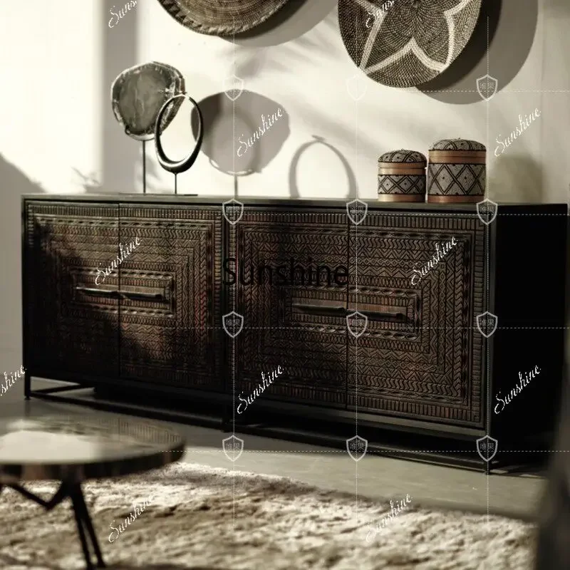 

Nordic solid wood side cabinet storage cabinet