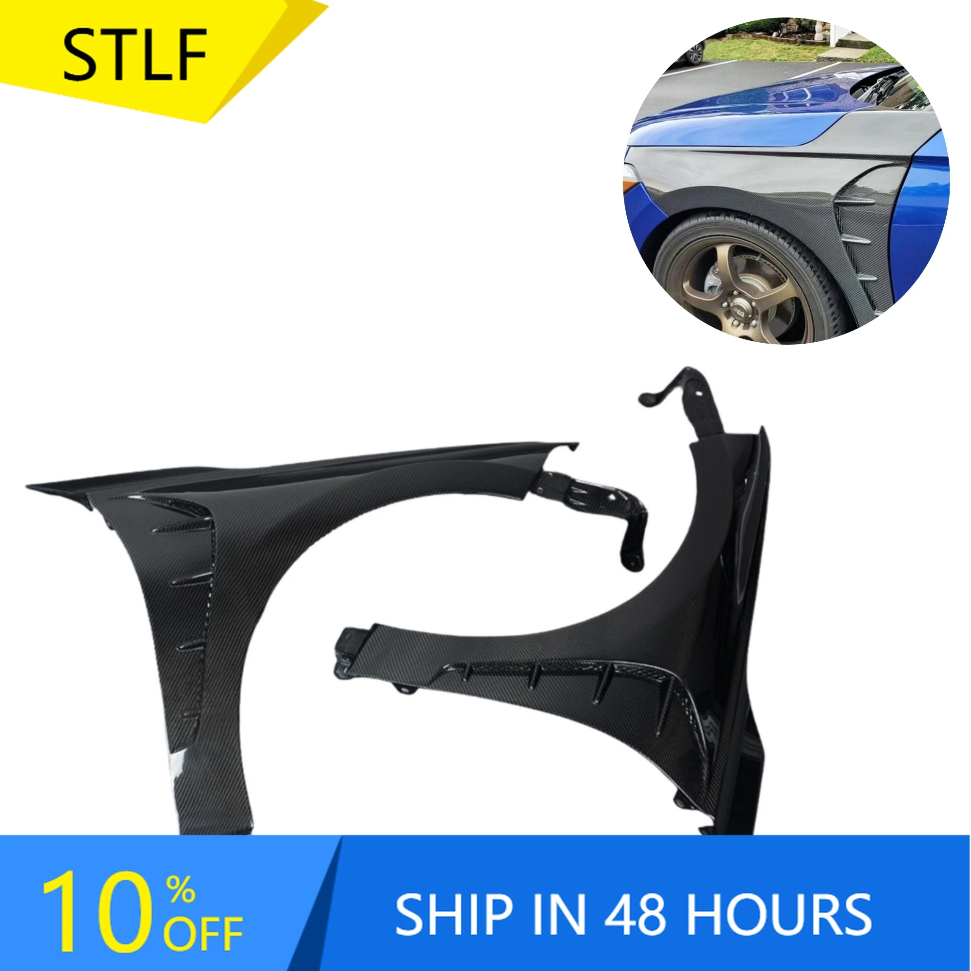 

STLFFull Carbon Fiber Vented Fenders for Hondas Civic 11th Gen FL1/FE1 - Aerodynamic Auto Body Parts