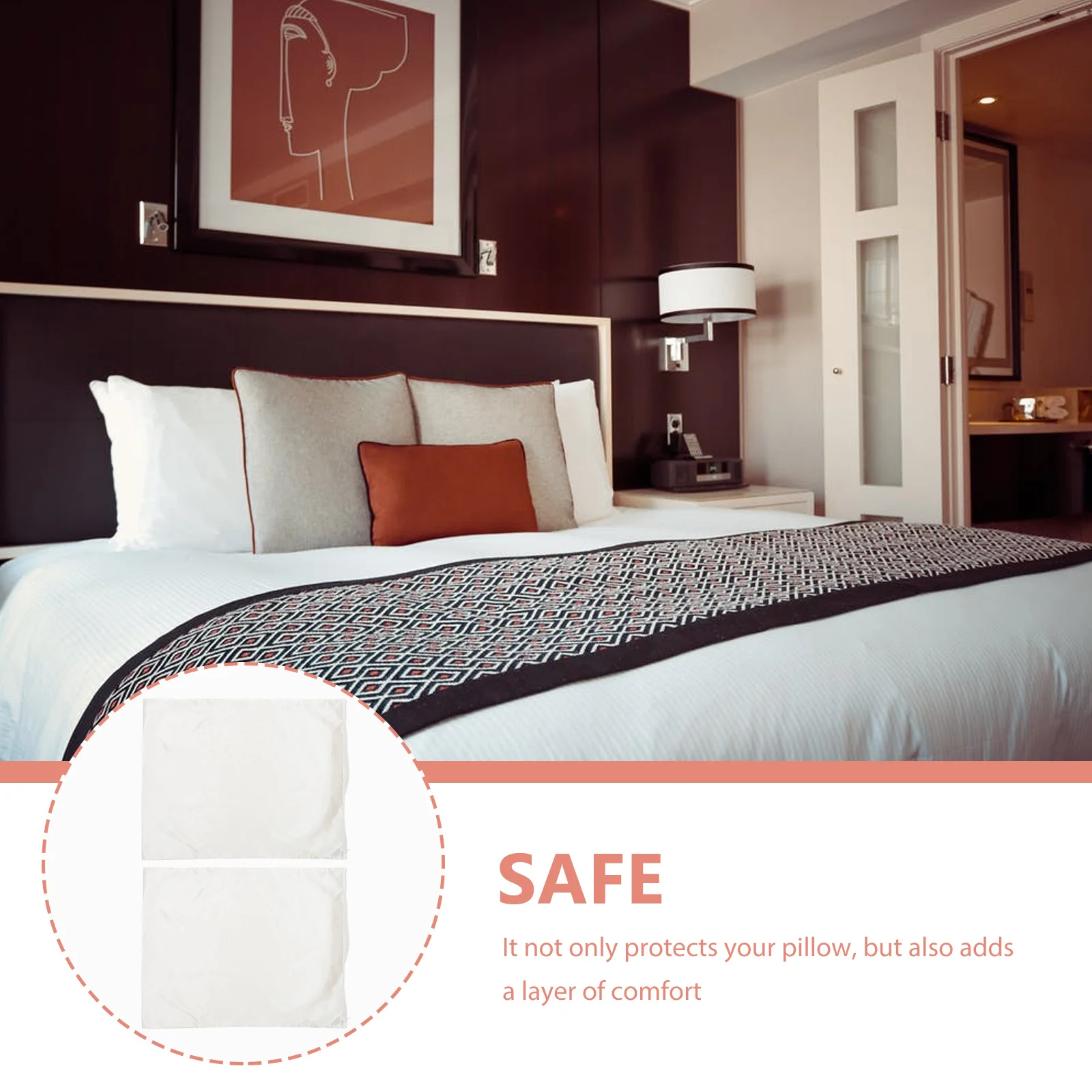 

2pcs Silk Pillowcases Cooling Protectors Solid Color Bedroom Pillow Covers Bedroom Covers Comfortable Bedding Easy Clean