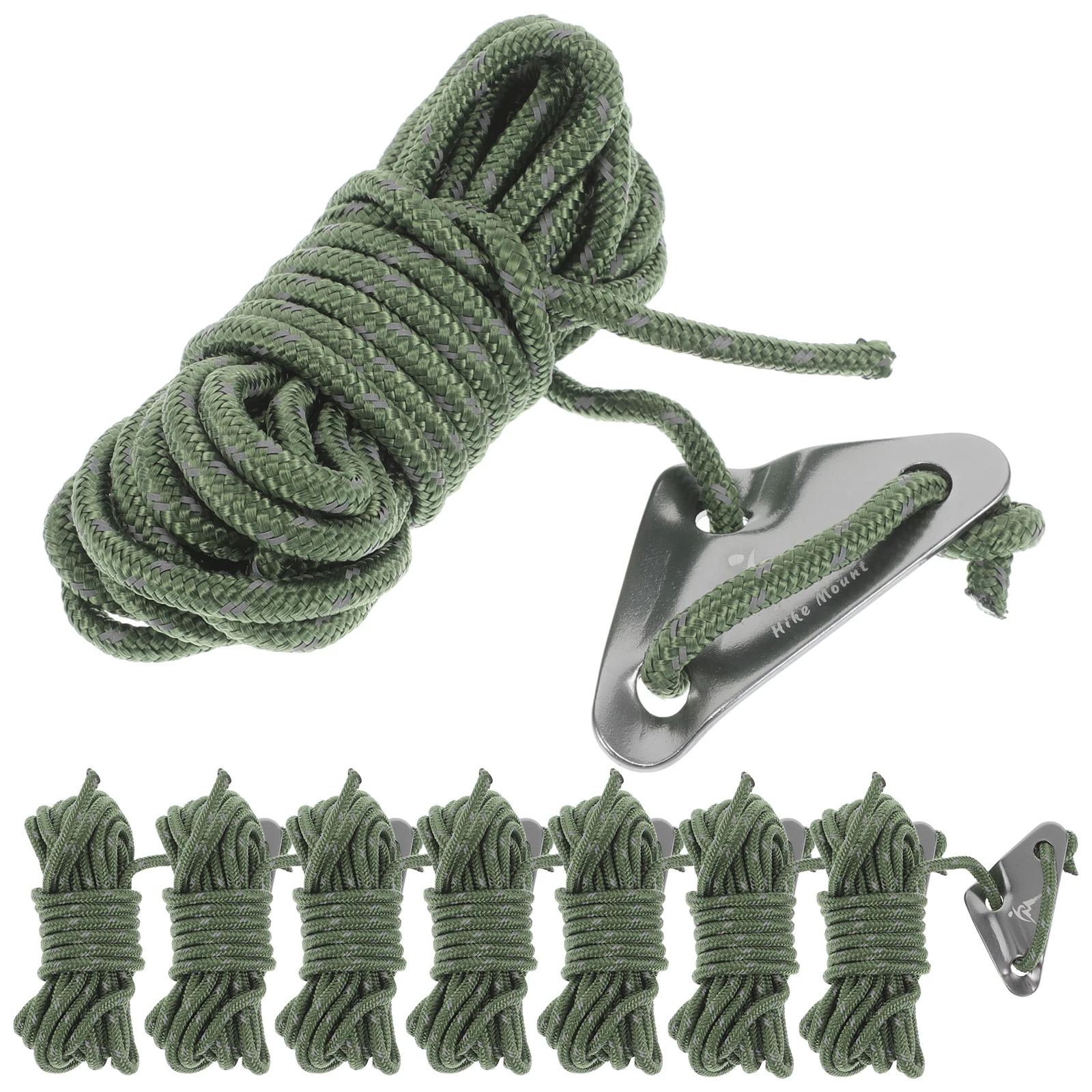 

8 Pcs Windproof Rope Tent Cord Dock Lines Reflective Hauling and Dragging Camping for Tarp
