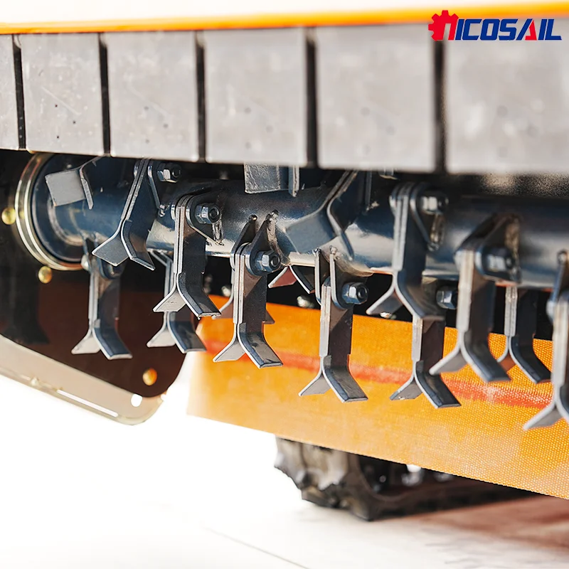 860 مللي متر الزاحف التحكم عن بعد آلة المزرعة التلقائي آلة تقطيع الفراشي بستان صغير Weeder الجبهة شنت جزازة العشب تقطيع العشب #6