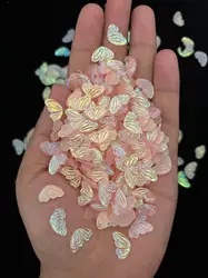 20pcs Kawaii Aurora Butterfly Nail Art Decorations 3D Resin Rhinestones Nail Charms DIY Nail Professional Accessories Supplies