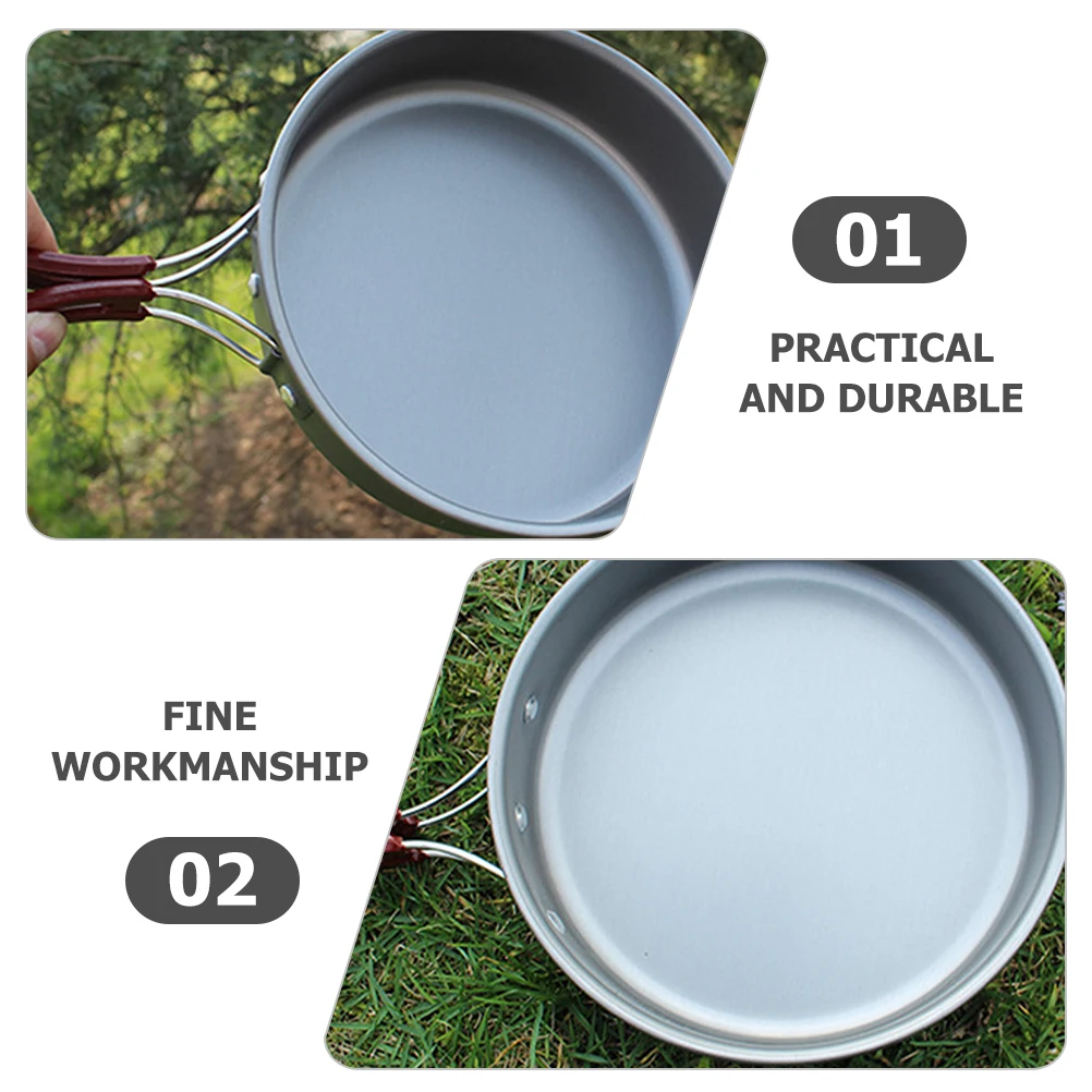 

Camping Essentials Outdoor Pot Skillet Egg Frying Pan Pots Aluminum Alloy Cookware