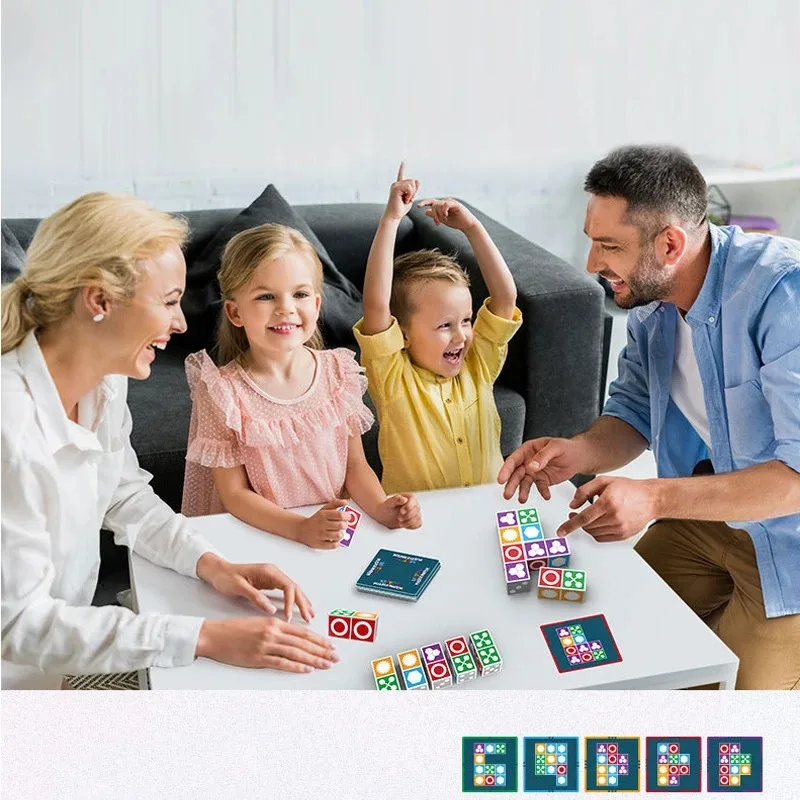 Game UZZLE Educational Puzzle Toy for Logic Thinking & Shape Matching, Perfect for Parent-Child Cooperative Tabletop Play Time.