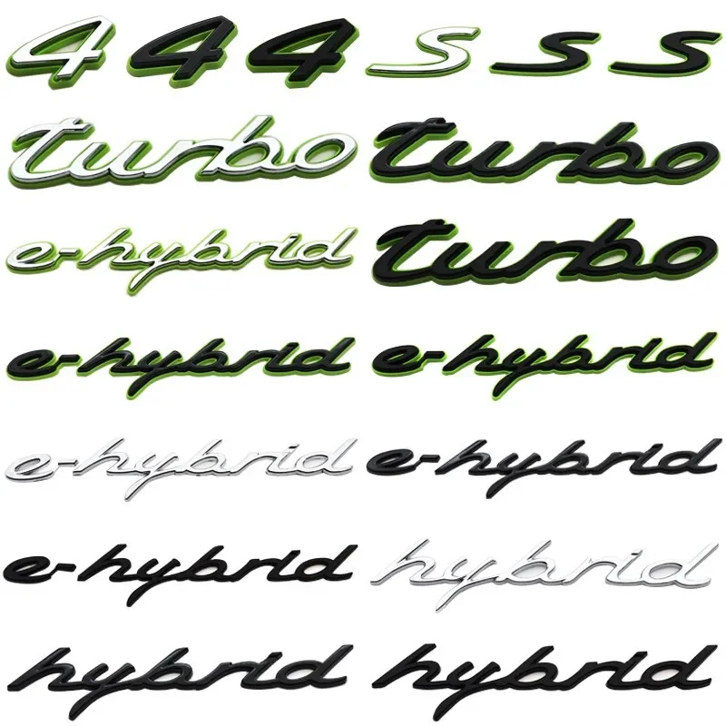 ABS new 4 S Turbo e hybrid ABS Car Fender side logo sticker Rear tail door trunk sticker car rear Emblem sticker Accessories