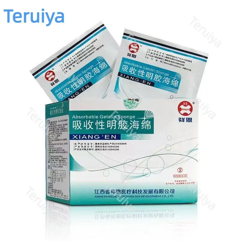 10Pcs/20Pcs Xiang'en Medical Absorbable Gelatin Sponge, Disposable Hemostatic Sponge for Wound Care