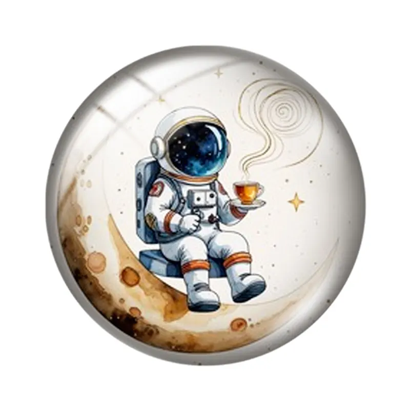 Mysterious space fantasy 10pcs 12mm14mm/16mm/18mm/20mm/25mm Round Photo Glass Cabochon Demo Flat Back Making Findings Jewelry